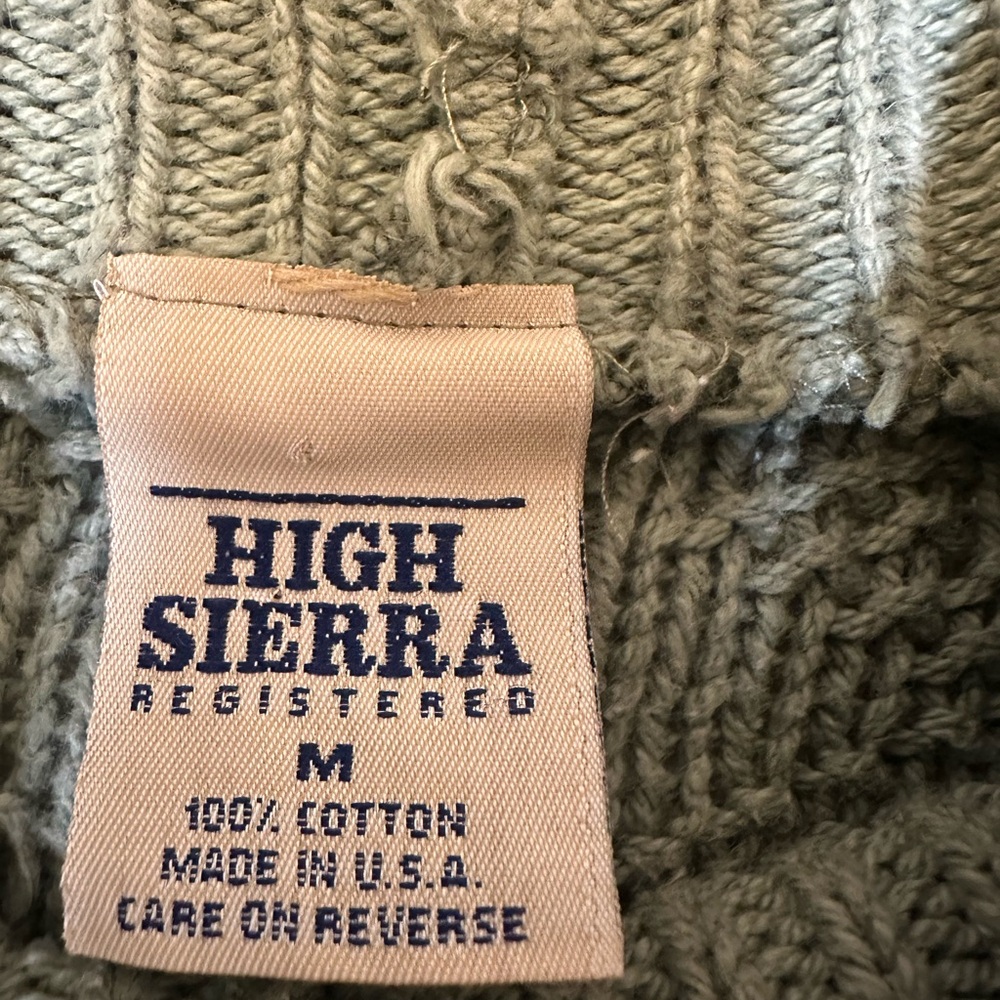 Vintage High Sierra Oversized  Ribbed Cotton Sweater Women’s M Cozy Cabincore - Picture 4 of 6